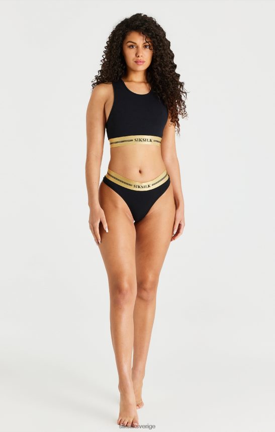 kvinnor SikSilk svart racerback bralette kläder 02V424207
