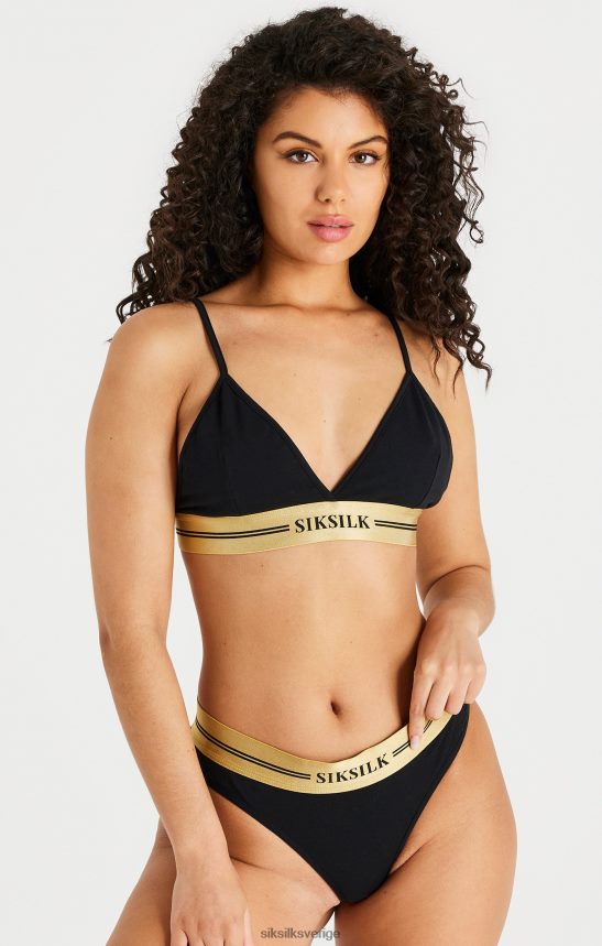 kvinnor SikSilk svart triangel bralette kläder 02V424206
