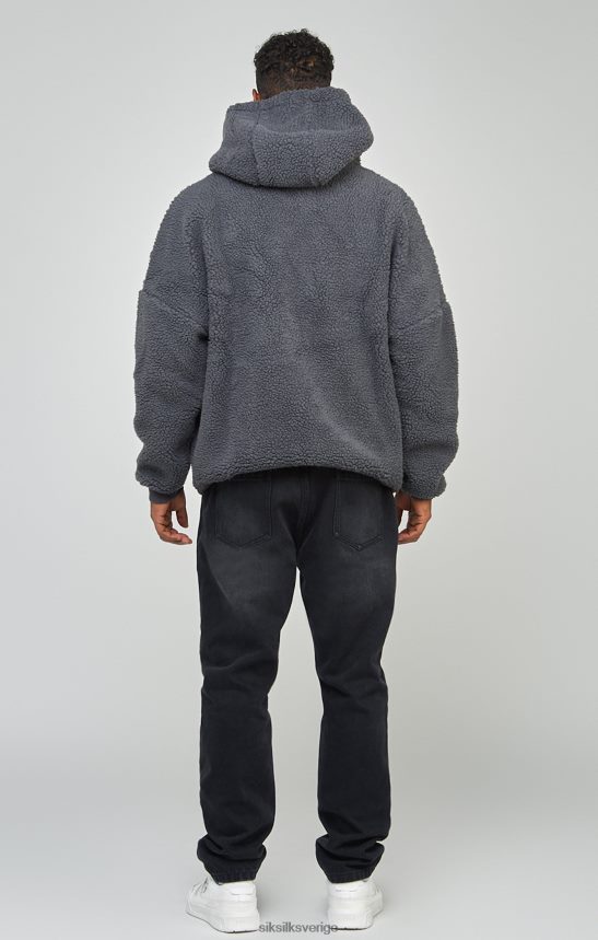 män SikSilk charcoal borg 89 applique overhead hoodie kläder 02V424458