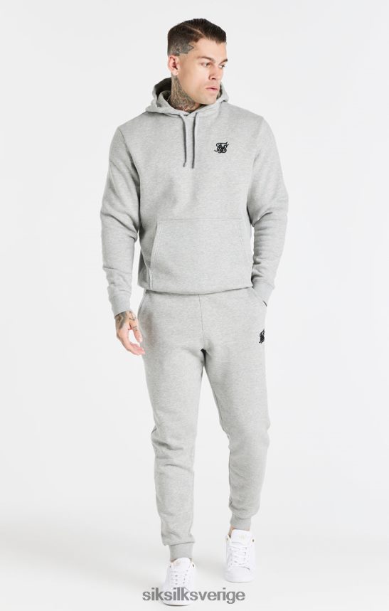 män SikSilk grå märgel essential overhead hoodie kläder 02V424432
