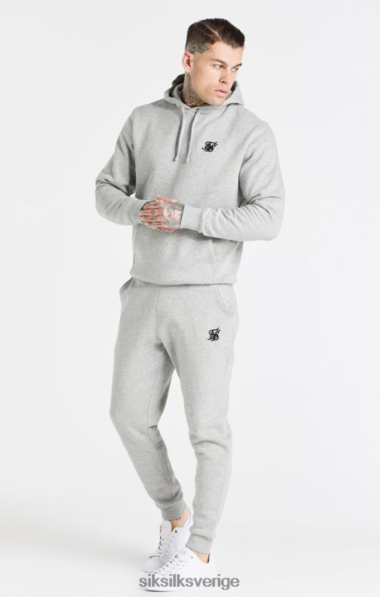 män SikSilk grå märgel essential overhead hoodie kläder 02V424432