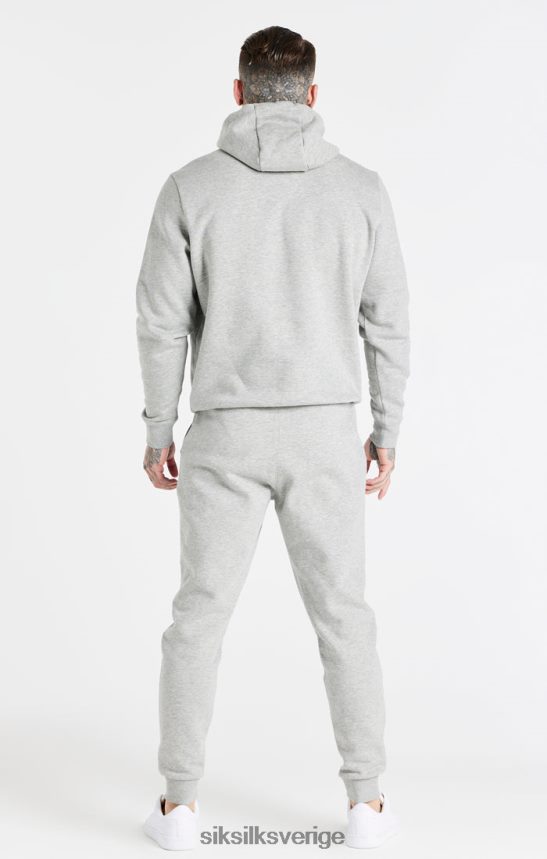män SikSilk grå märgel essential overhead hoodie kläder 02V424432