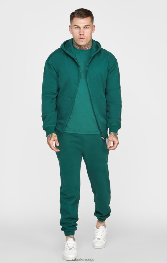 män SikSilk grön hoodie med dragkedja kläder 02V424418