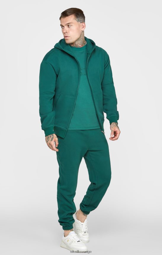män SikSilk grön hoodie med dragkedja kläder 02V424418