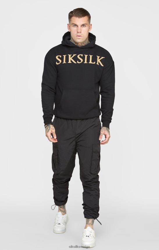 män SikSilk hoodie i guldapplikation kläder 02V424436
