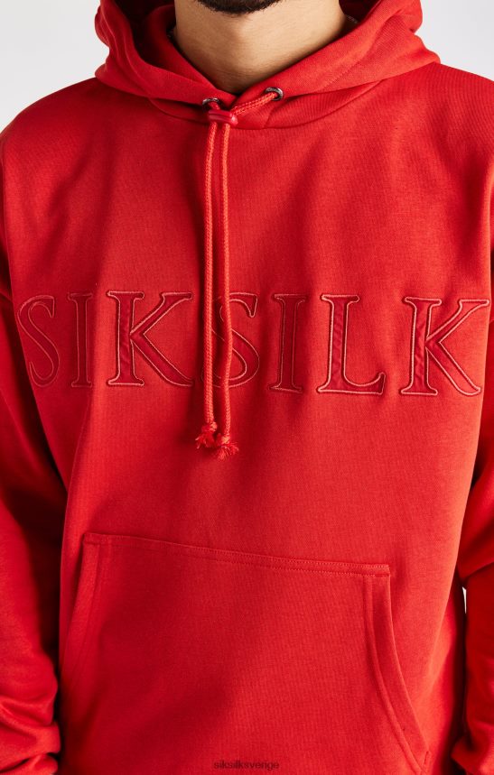 män SikSilk röd applikationshuvtröja kläder 02V424424