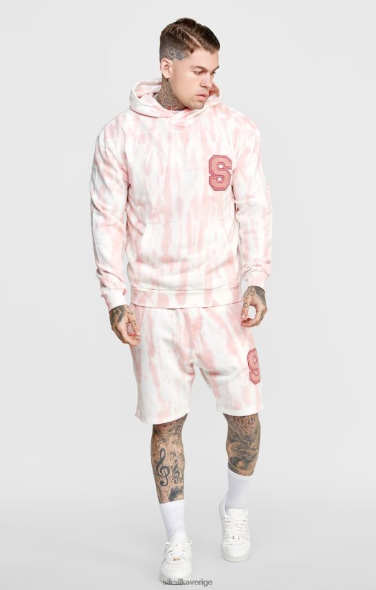 män SikSilk rosa tie dye hoodie kläder 02V424421