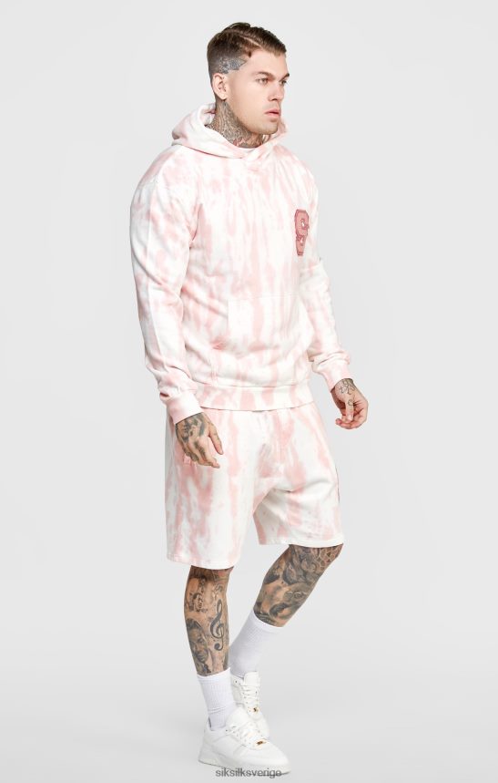 män SikSilk rosa tie dye hoodie kläder 02V424421