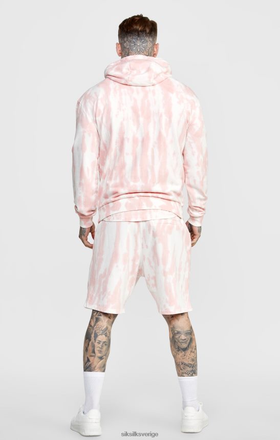 män SikSilk rosa tie dye hoodie kläder 02V424421