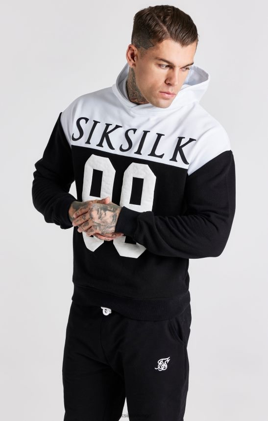 män SikSilk svart retro 89 print oversized hoodie kläder 02V424457