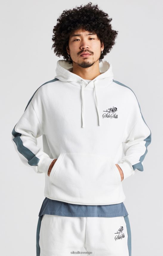 män SikSilk vit rosa oversized hoodie kläder 02V424433