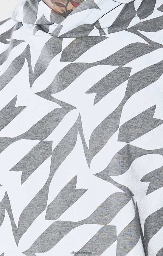 män SikSilk x messi hoodie med silvertryck kläder 02V424447