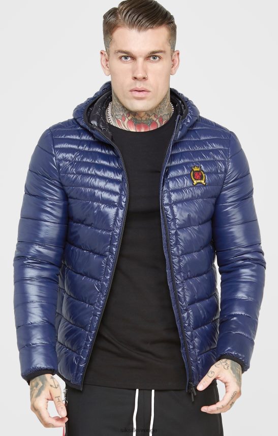män SikSilk blå packbar bubbeljacka kläder 02V424481