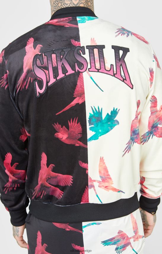 män SikSilk bomberjacka med ecru-tryck kläder 02V424469