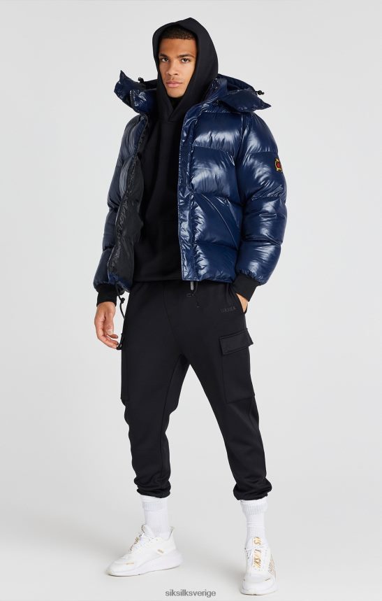män SikSilk marinblå pufferjacka kläder 02V424478
