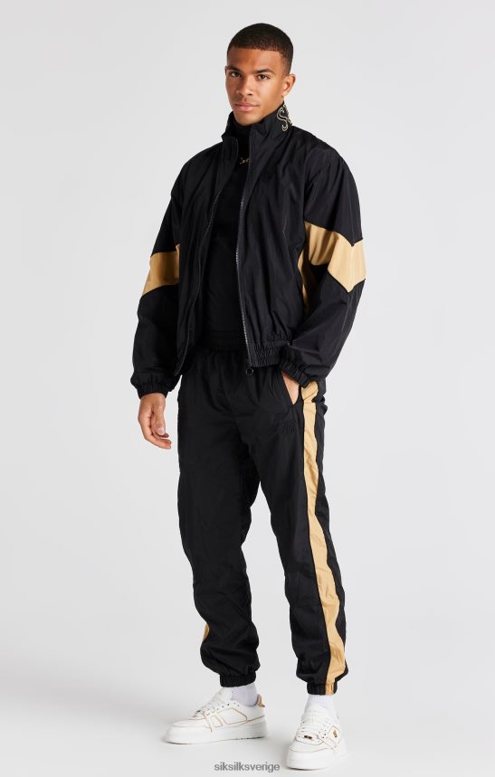 män SikSilk svart bomberjacka med panel kläder 02V424468