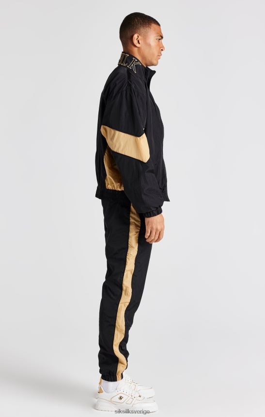 män SikSilk svart bomberjacka med panel kläder 02V424468