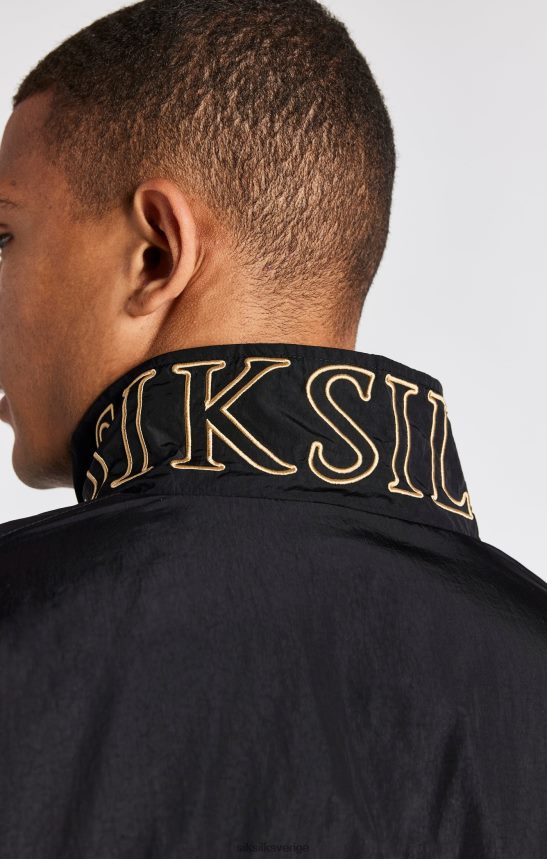 män SikSilk svart bomberjacka med panel kläder 02V424468