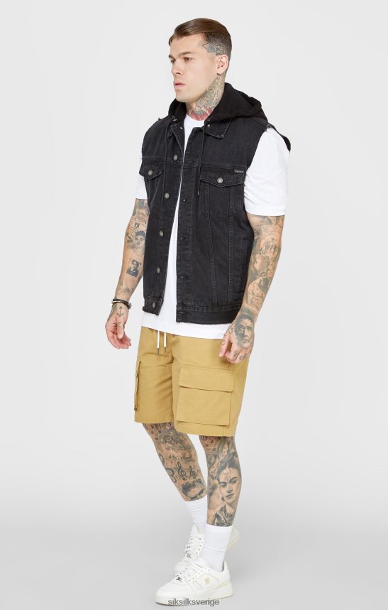 män SikSilk svart huvjacka kläder 02V424472