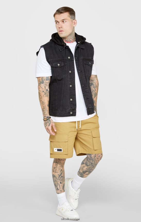 män SikSilk svart huvjacka kläder 02V424472
