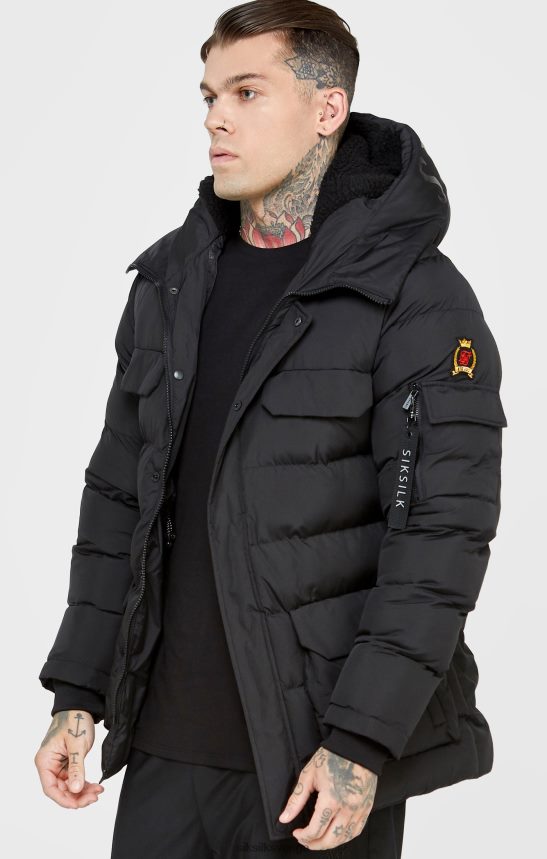 män SikSilk svart parkarock kläder 02V424480
