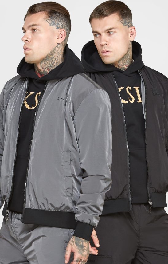 män SikSilk svart reversibel bombplan kläder 02V424502