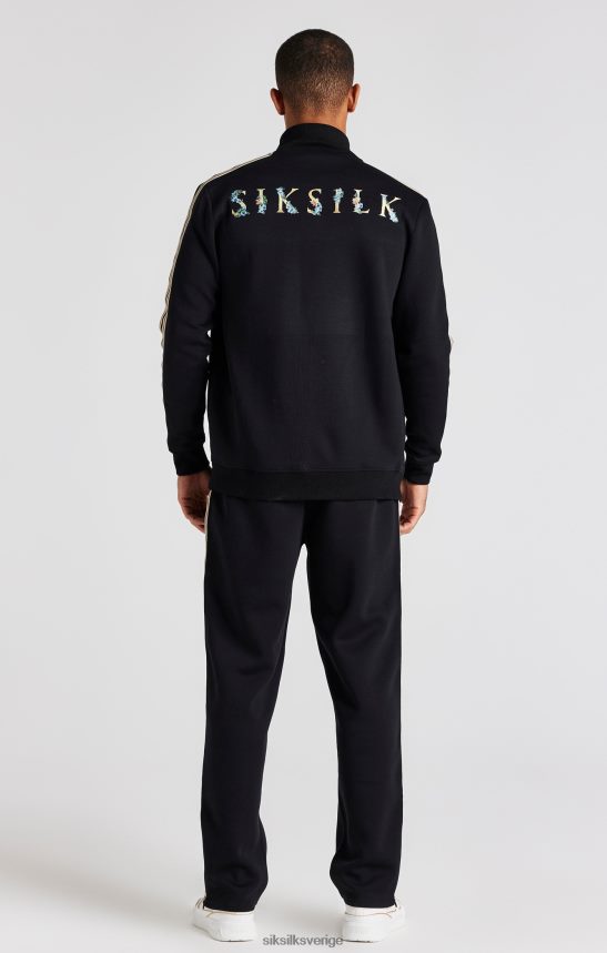 män SikSilk svart träningsjacka med tratt kläder 02V424476