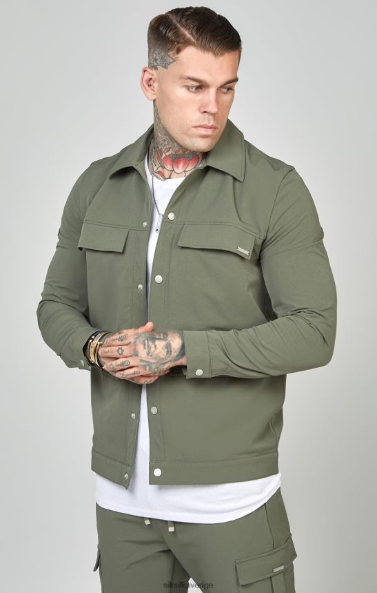 män SikSilk khaki övertröja kläder 02V424465