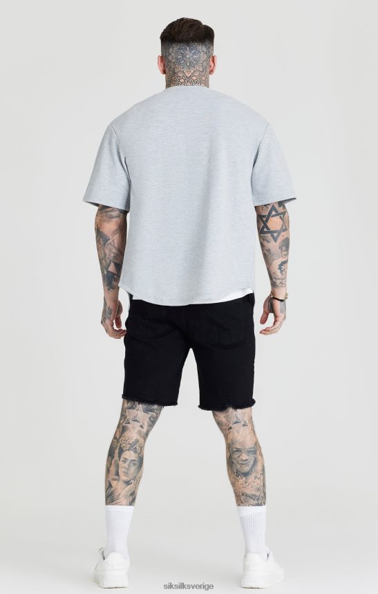 män SikSilk baseballtröja med logotyp i grå märgelapplikation kläder 02V424397