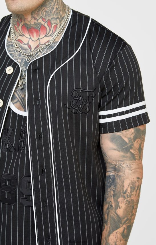 män SikSilk svart baseballtröja kläder 02V424390