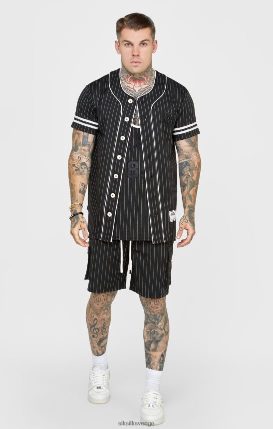män SikSilk svart baseballtröja kläder 02V424390