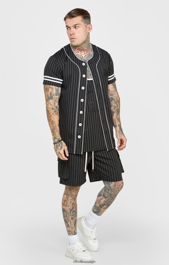 män SikSilk svart baseballtröja kläder 02V424390