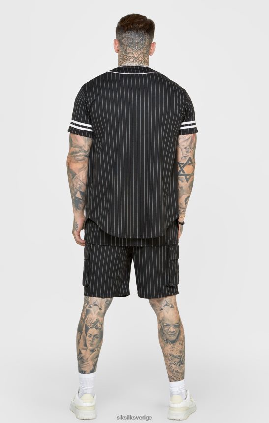 män SikSilk svart baseballtröja kläder 02V424390