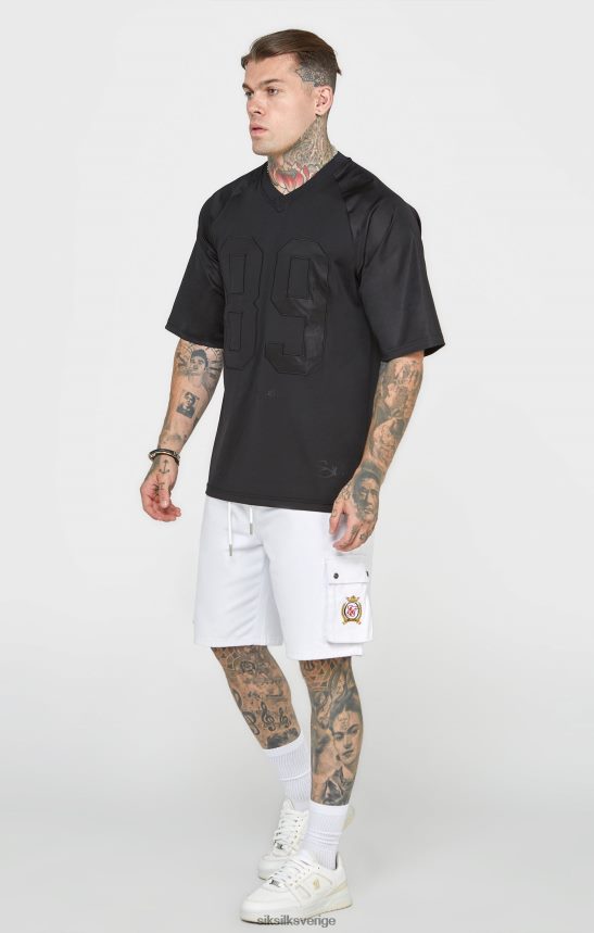 män SikSilk svart oversized kortärmad t-shirt kläder 02V424402