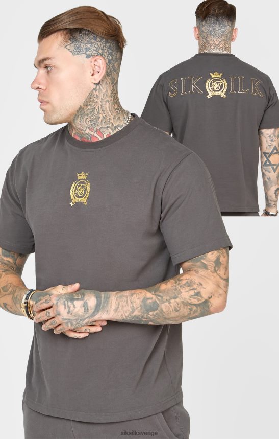män SikSilk svart t-shirt i folie kläder 02V424375