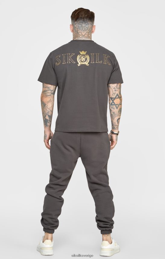 män SikSilk svart t-shirt i folie kläder 02V424375