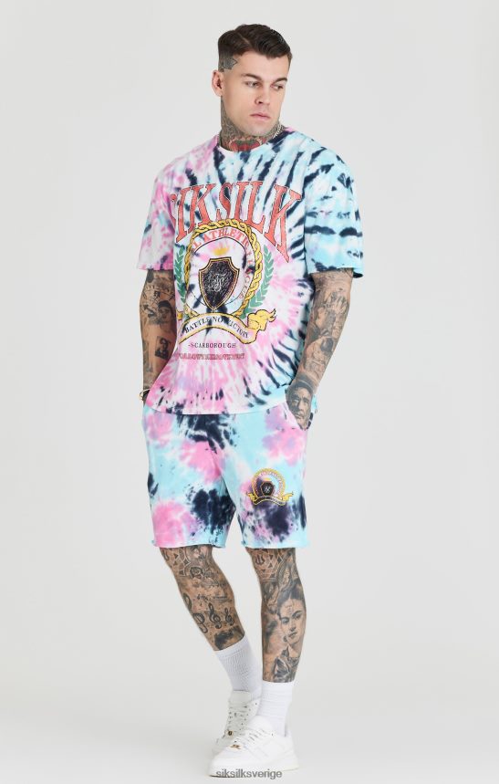 män SikSilk tie dye varsity oversized t-shirt kläder 02V424403