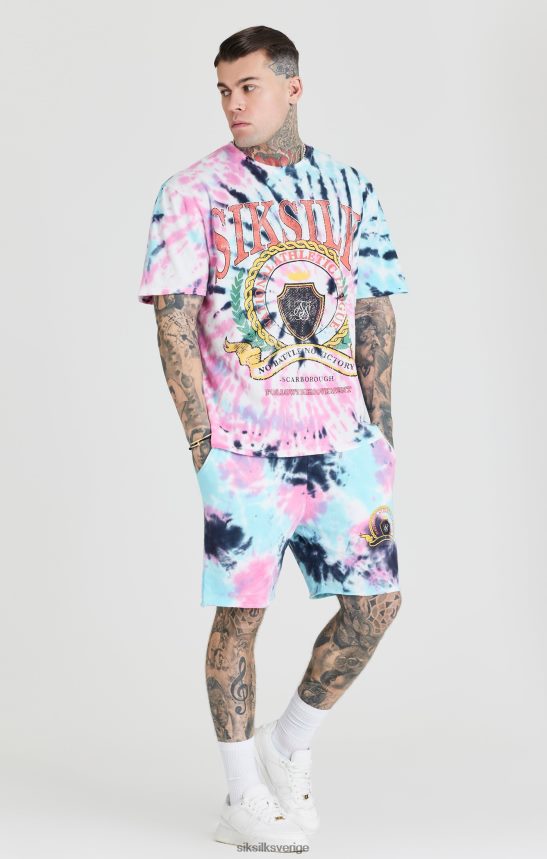 män SikSilk tie dye varsity oversized t-shirt kläder 02V424403