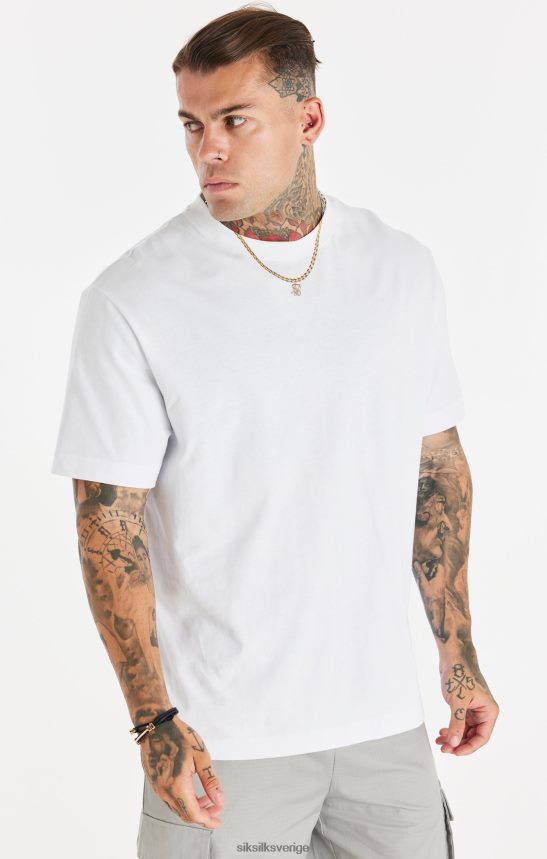 män SikSilk vit avslappnad tryckt kedja t-shirt kläder 02V424393