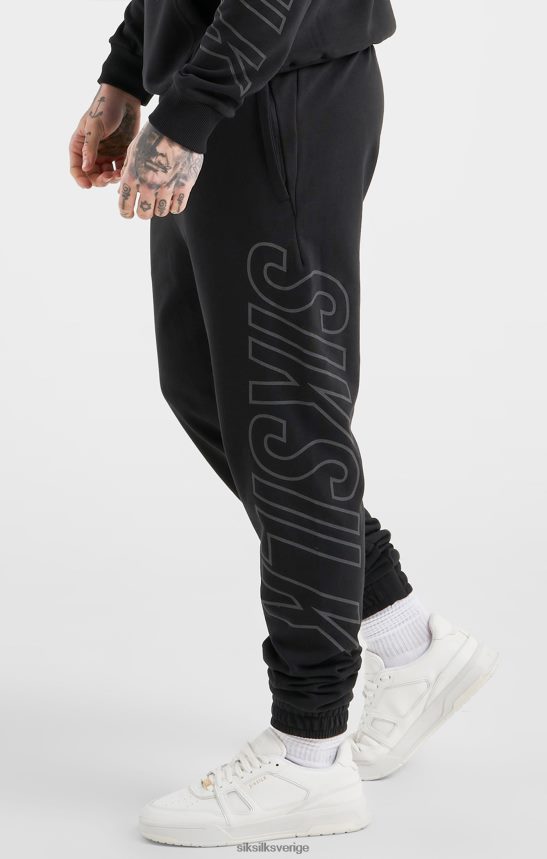 män SikSilk svart sport byxa med avslappnad passform kläder 02V424525