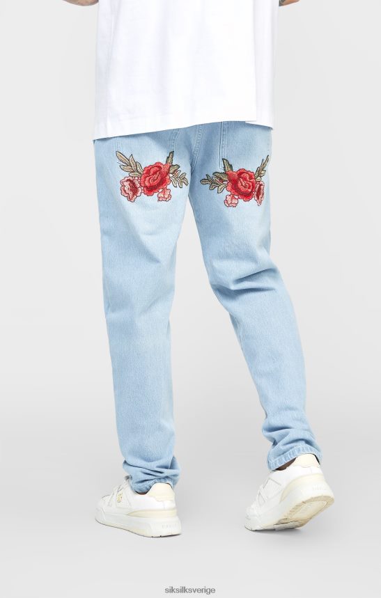 män SikSilk blå rosa rakt skuren denim kläder 02V424543