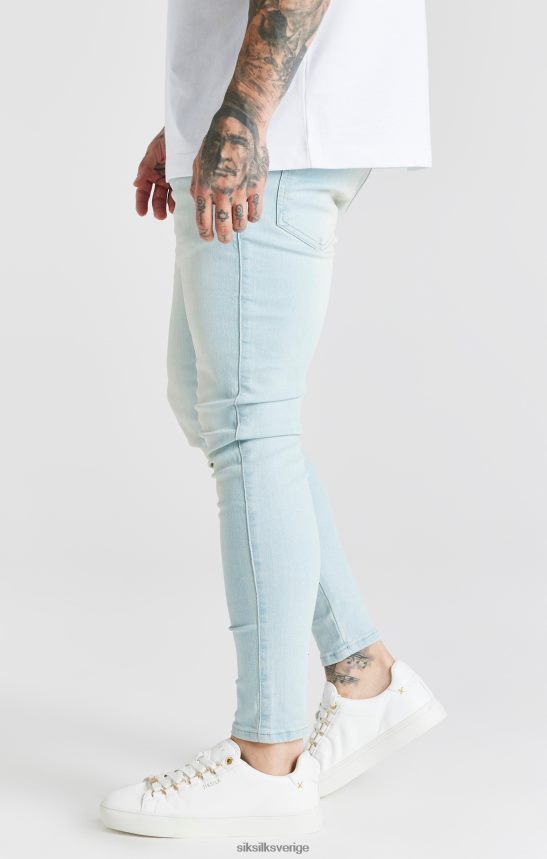 män SikSilk ljusblå essential skinny jeans kläder 02V424552