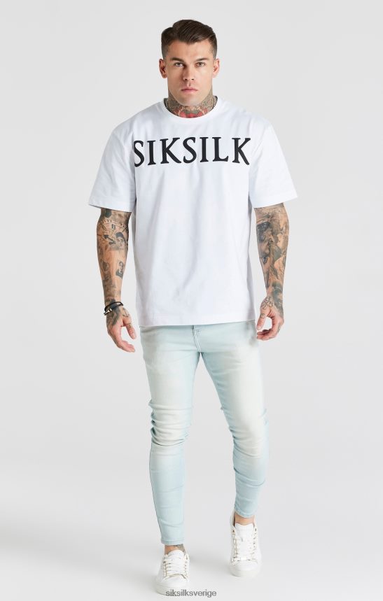 män SikSilk ljusblå essential skinny jeans kläder 02V424552