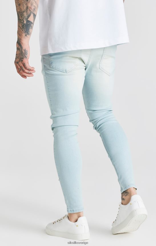 män SikSilk ljusblå essential skinny jeans kläder 02V424552