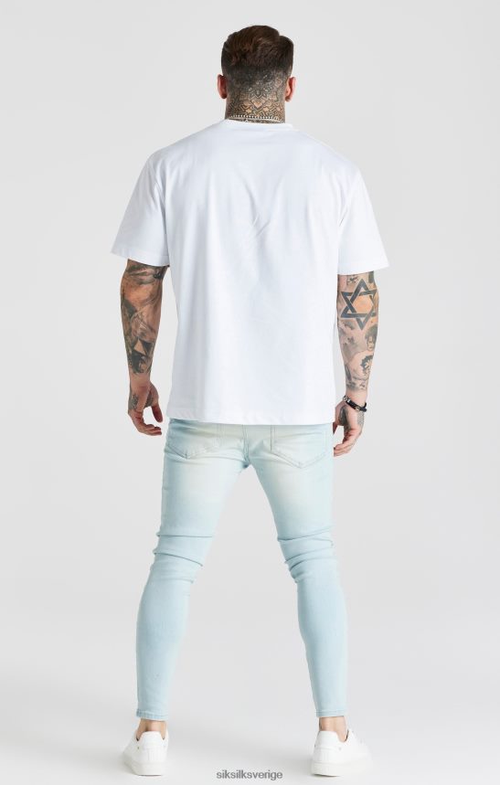 män SikSilk ljusblå essential skinny jeans kläder 02V424552