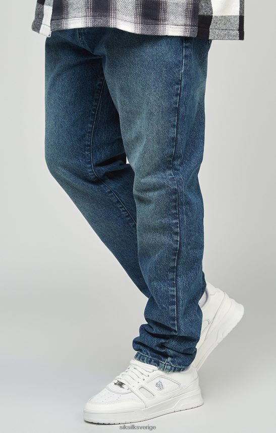 män SikSilk mellanblå jeans i rakt snitt kläder 02V424559