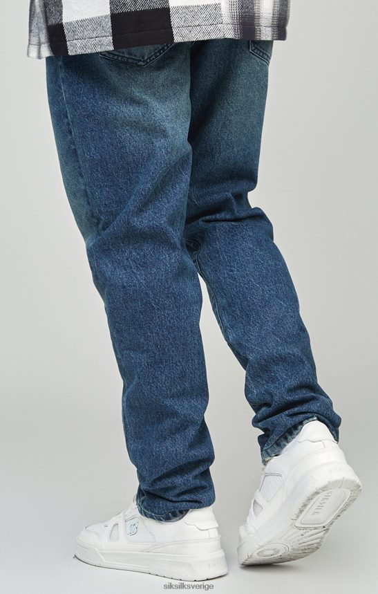 män SikSilk mellanblå jeans i rakt snitt kläder 02V424559