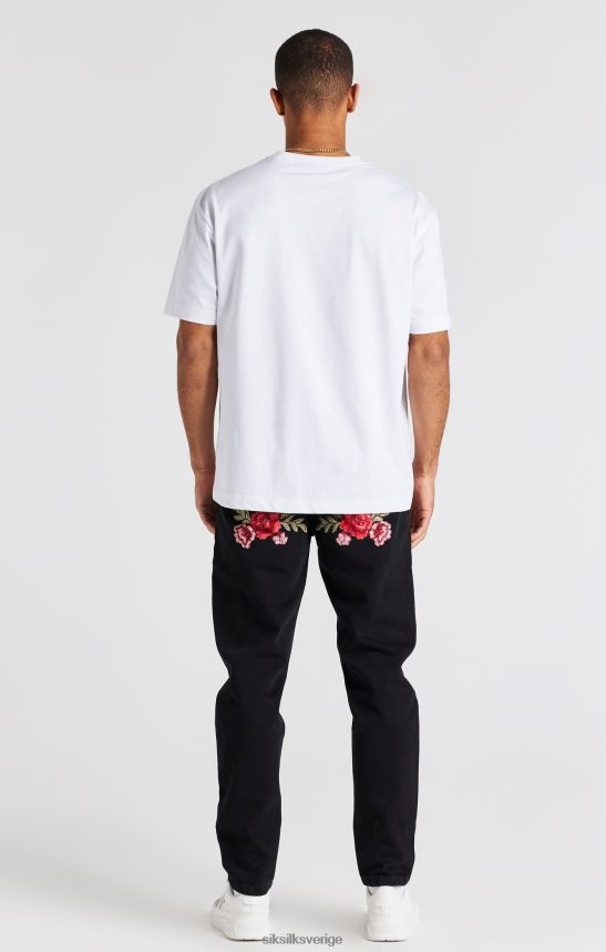 män SikSilk svart ros rakt skuren denim kläder 02V424542