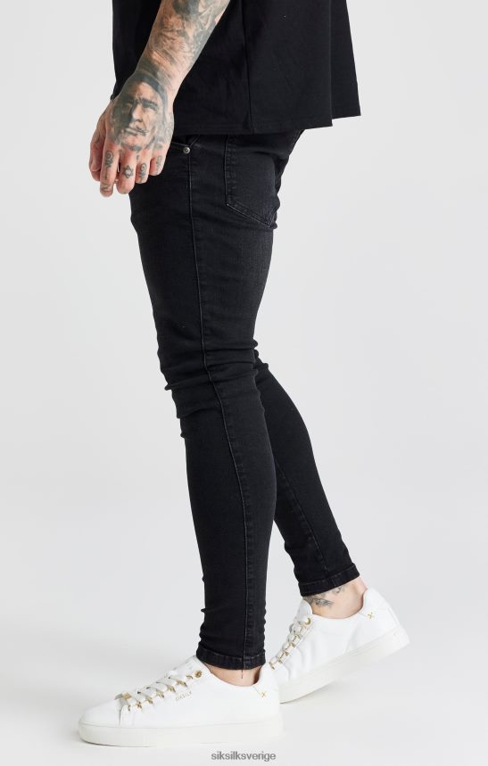 män SikSilk svart tvättade essential skinny jeans kläder 02V424557