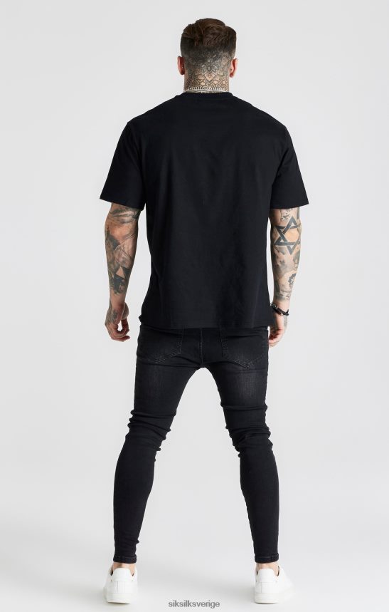 män SikSilk svart tvättade essential skinny jeans kläder 02V424557
